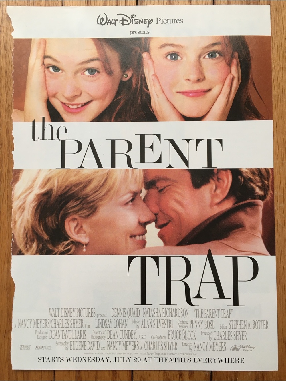 Vintage 1998 The Parent Trap Print Ad Nancy Meyers